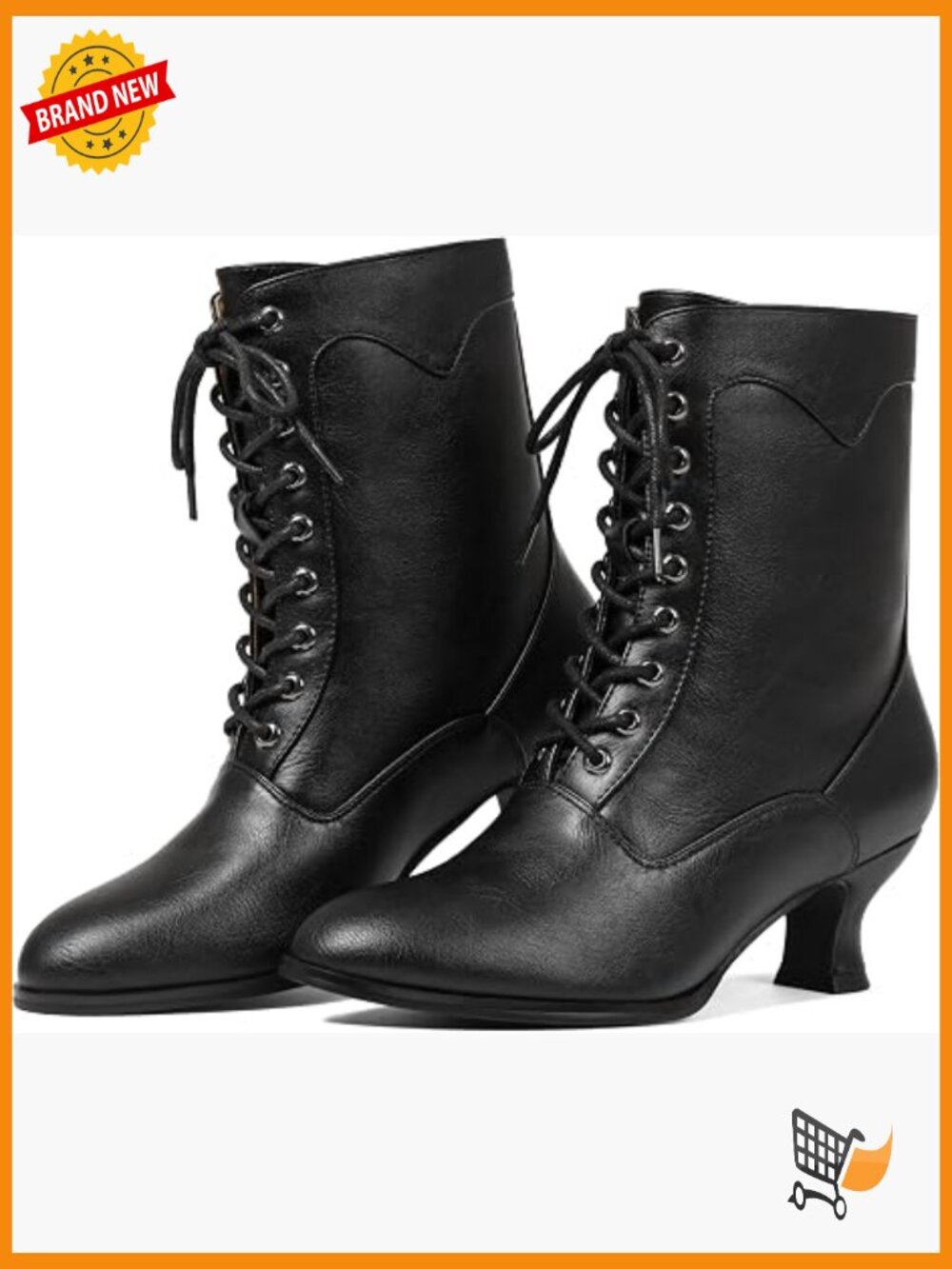 Victorian Witch Boots Renaissance Pirate Vintage Costume Shoes Ankle Booties
